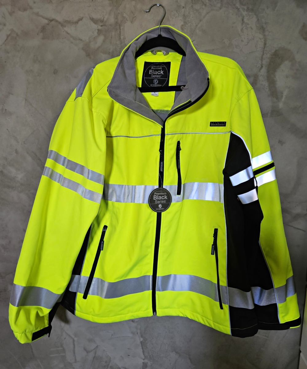 ML Kishigo Premium Black Series Hi-Vis Reflective Jacket XL Yellow/Black JS137